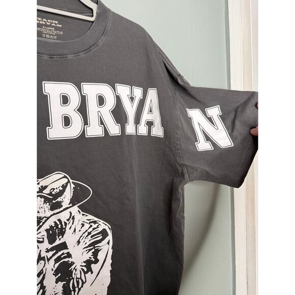 Zach Bryan Burn Burn Burn tour big spell out grey graphic t-shirt - Picture 4 of 6